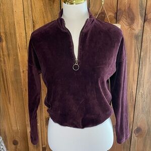 Arizona Jean Co Velvet quarter-Zip Top